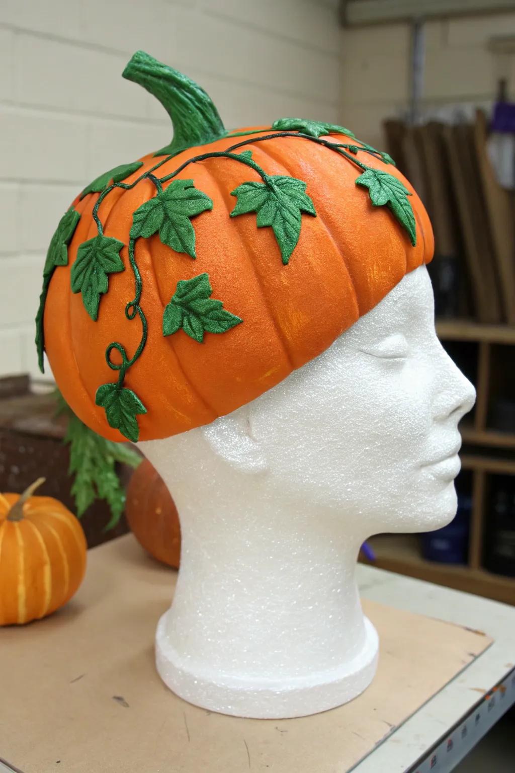 A pumpkin head bringing autumn charm to Halloween.