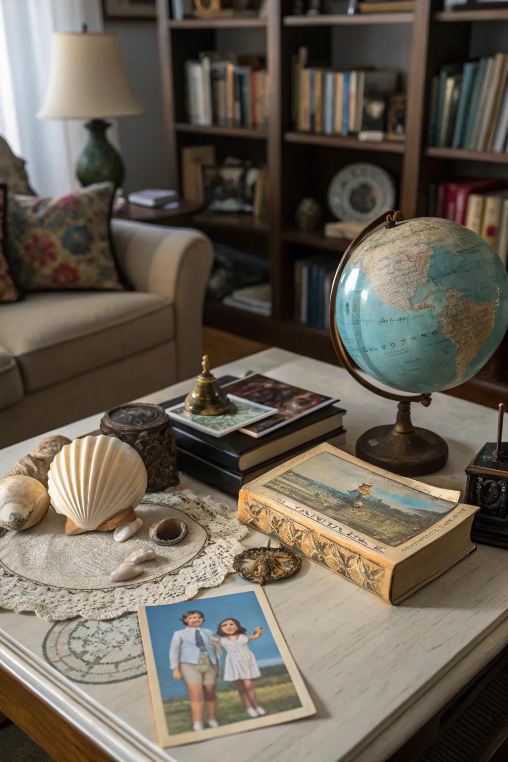 Personal objects inject warmth and individuality into your aesthetic.