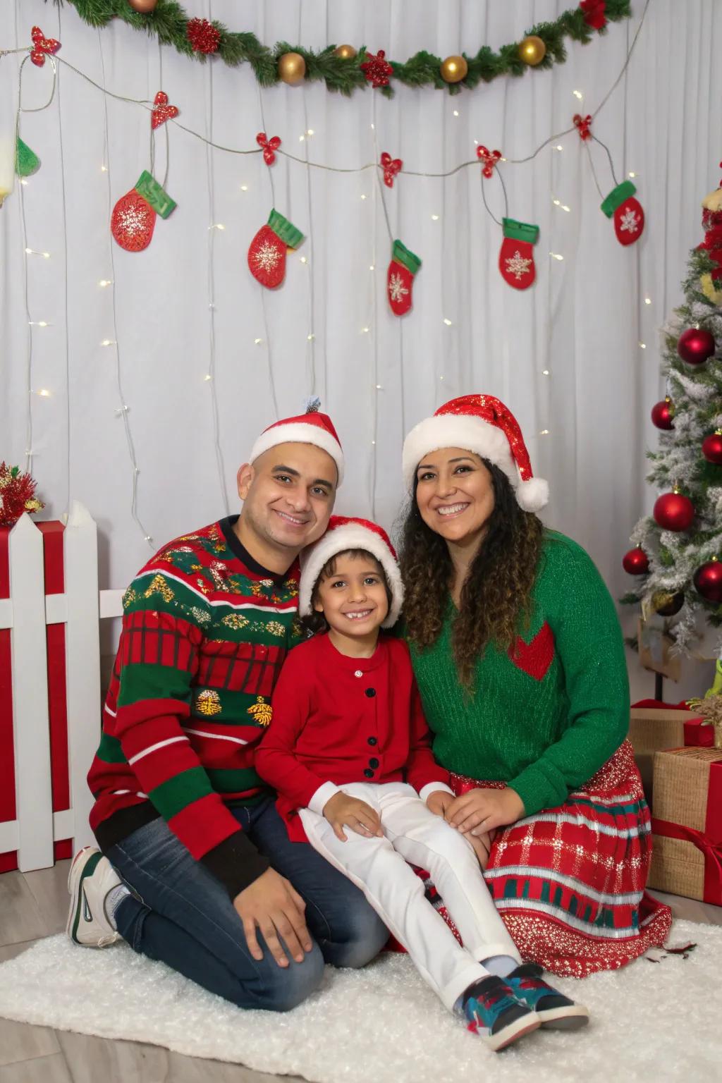 Capturing happiness at a festive holiday imagery gathering.