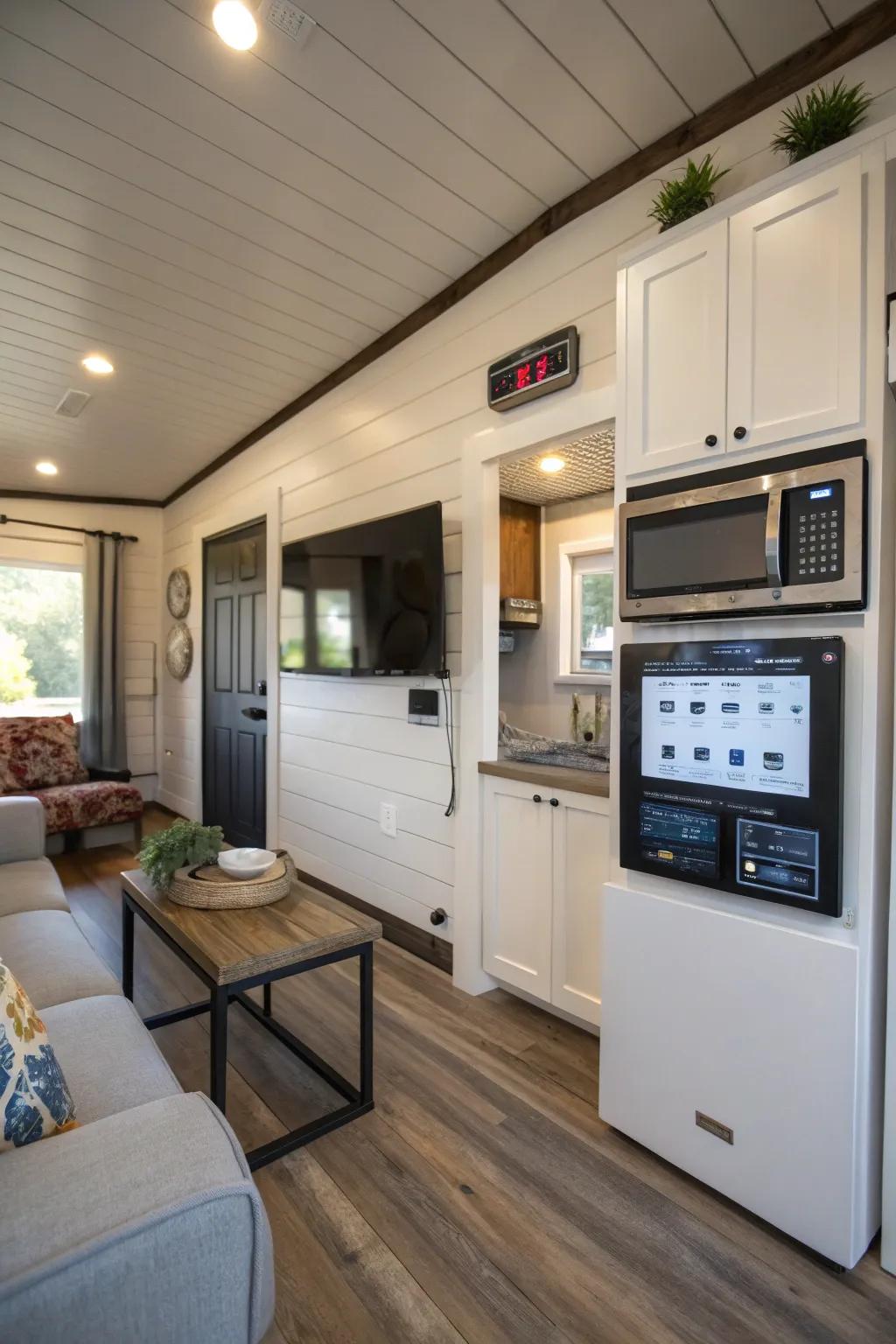 Smart technology adds efficiency and comfort to small homes.