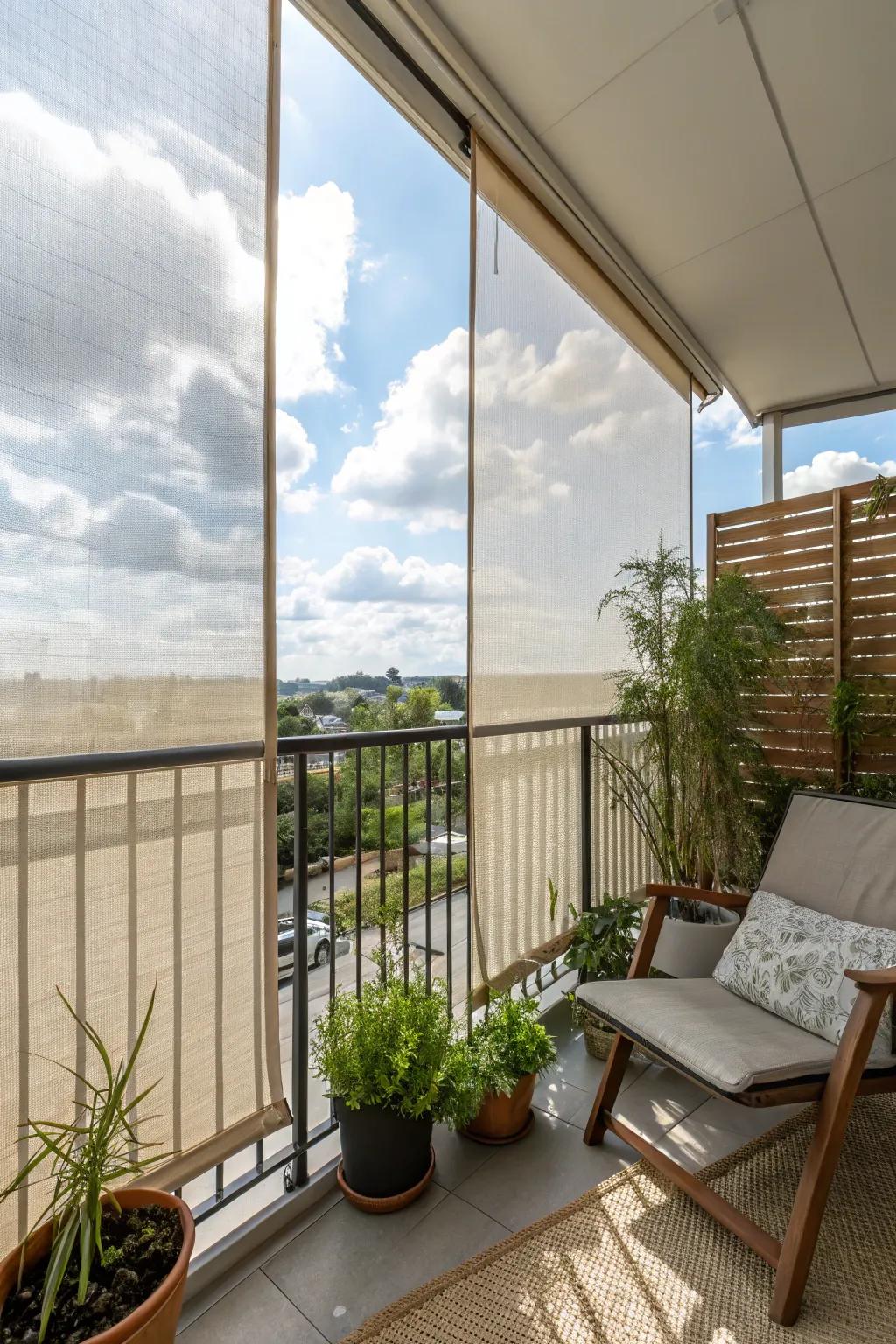 Create a cozy retreat with a stylish privacy screen.