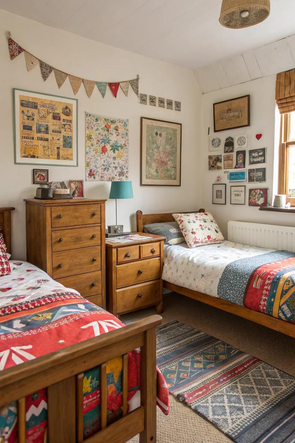 Vintage furniture adds character to the area