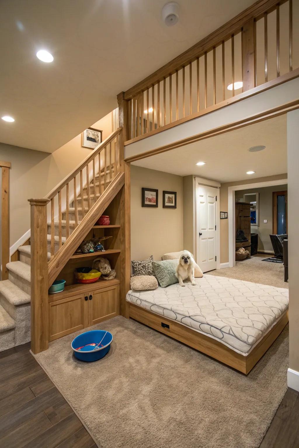 A spacious setup ensures comfort and ease for larger dogs.