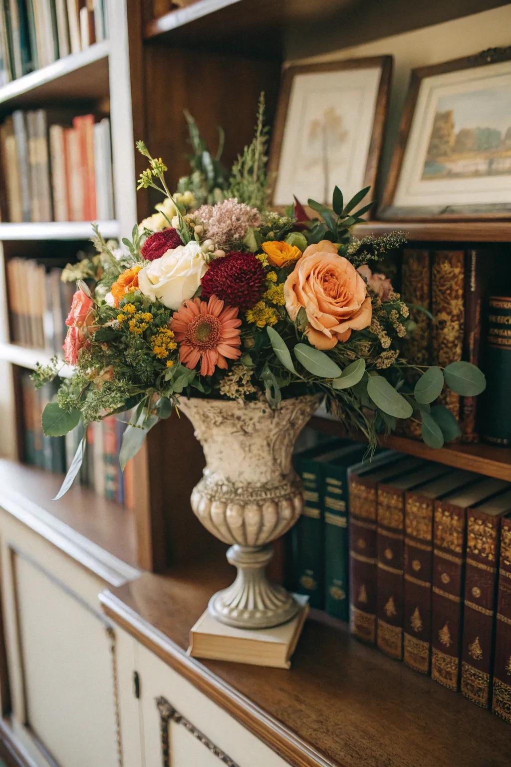 A classic-style floral bouquet.