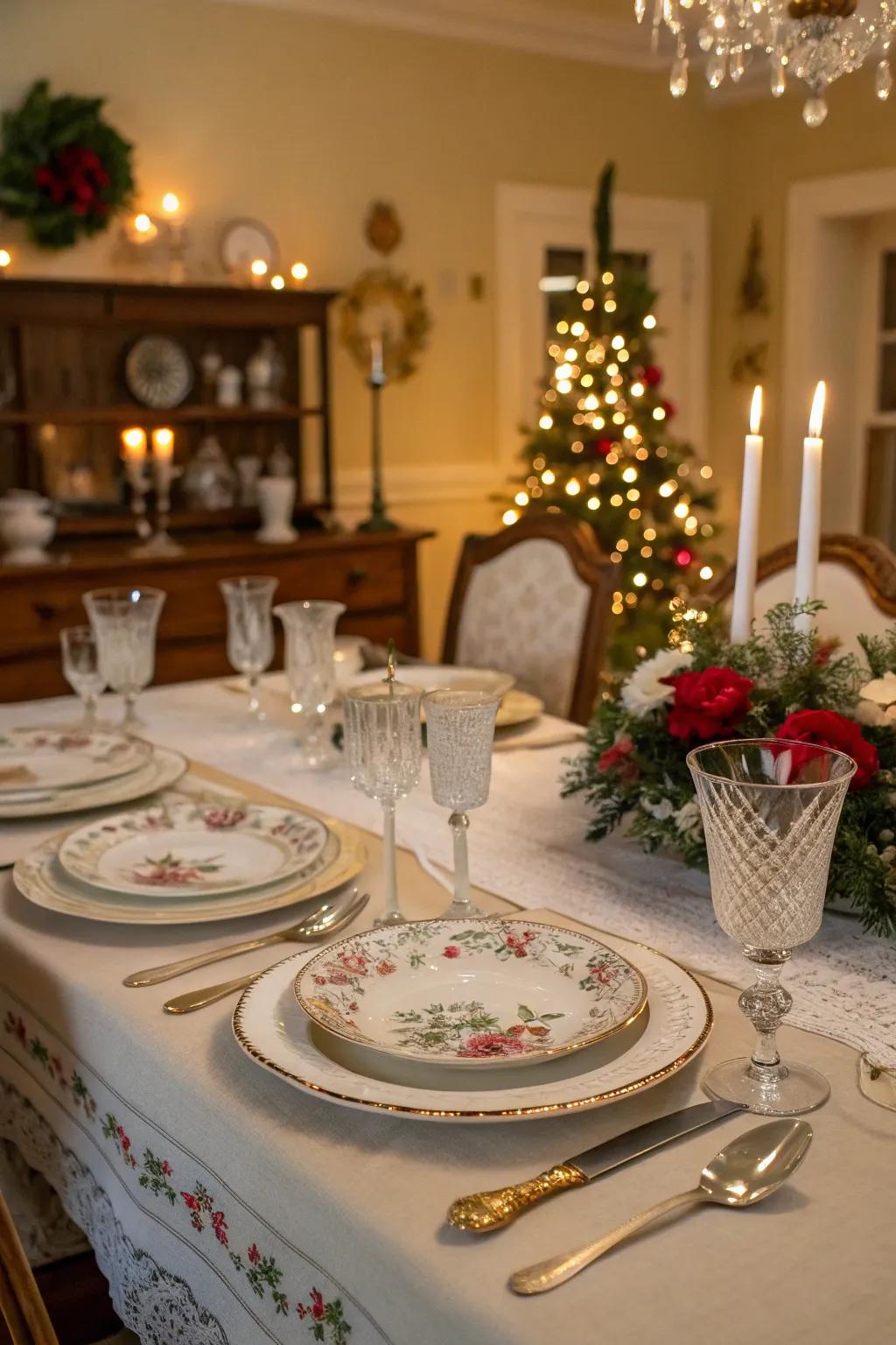 Bygone-Era porcelain appends refinement to your festive meals.