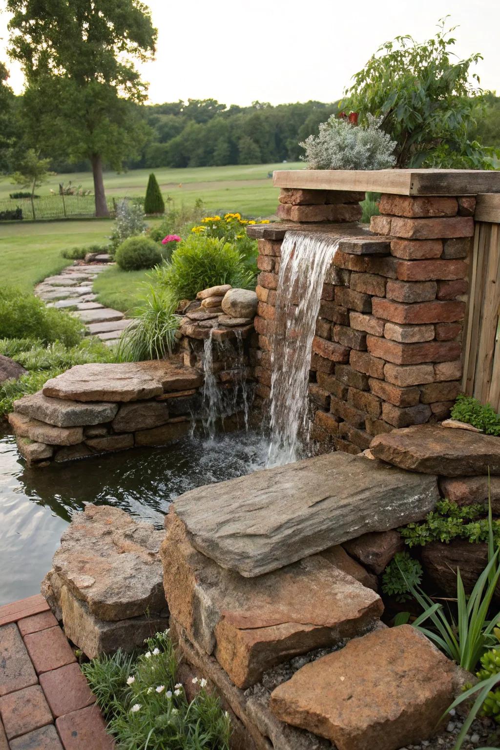 Recovered materials offer country charm and sustainability.