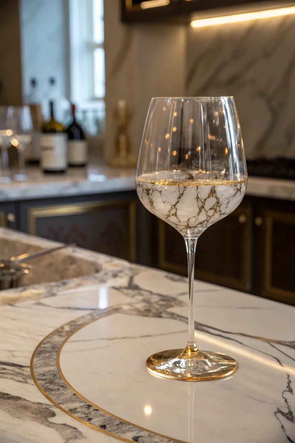 Marble methods add timeless elegance to your glasses.