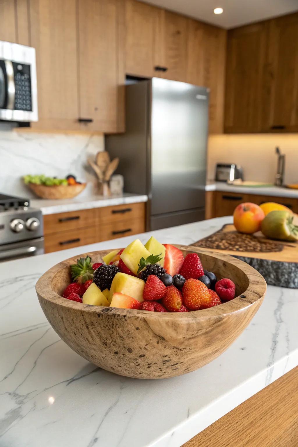 A wooden container that’s both functional and decorative.