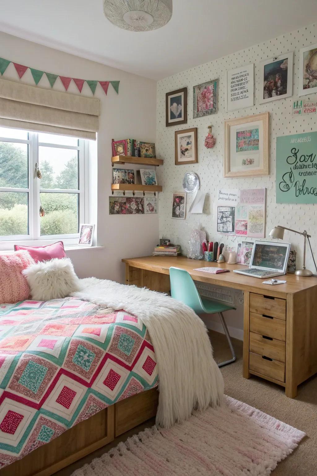 A blend of textures crafts comfort and visual interest.