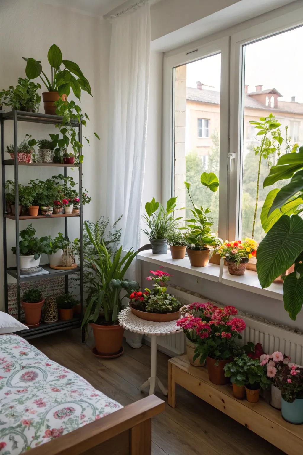 Foliage introduces vitality and a hint of nature indoors