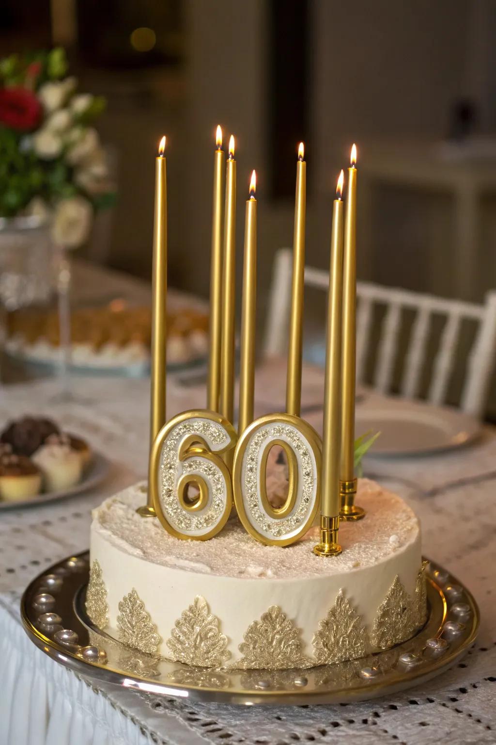 Highlight with gold candles.