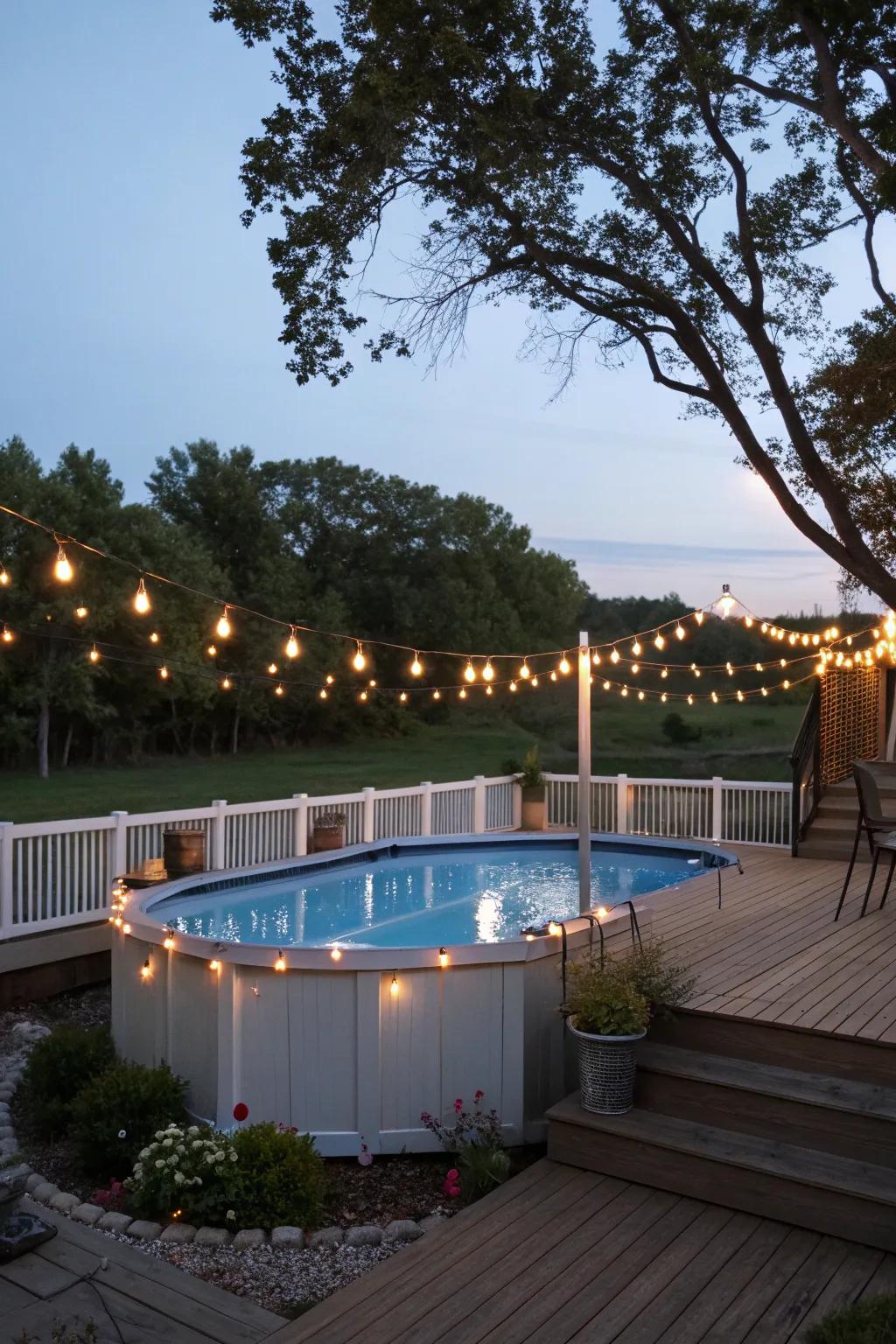 Illuminate your deck through enchanting exterior illumination.