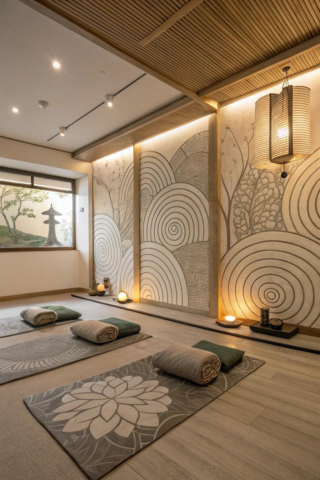 Zen-inspired designs make things peaceful and calm.