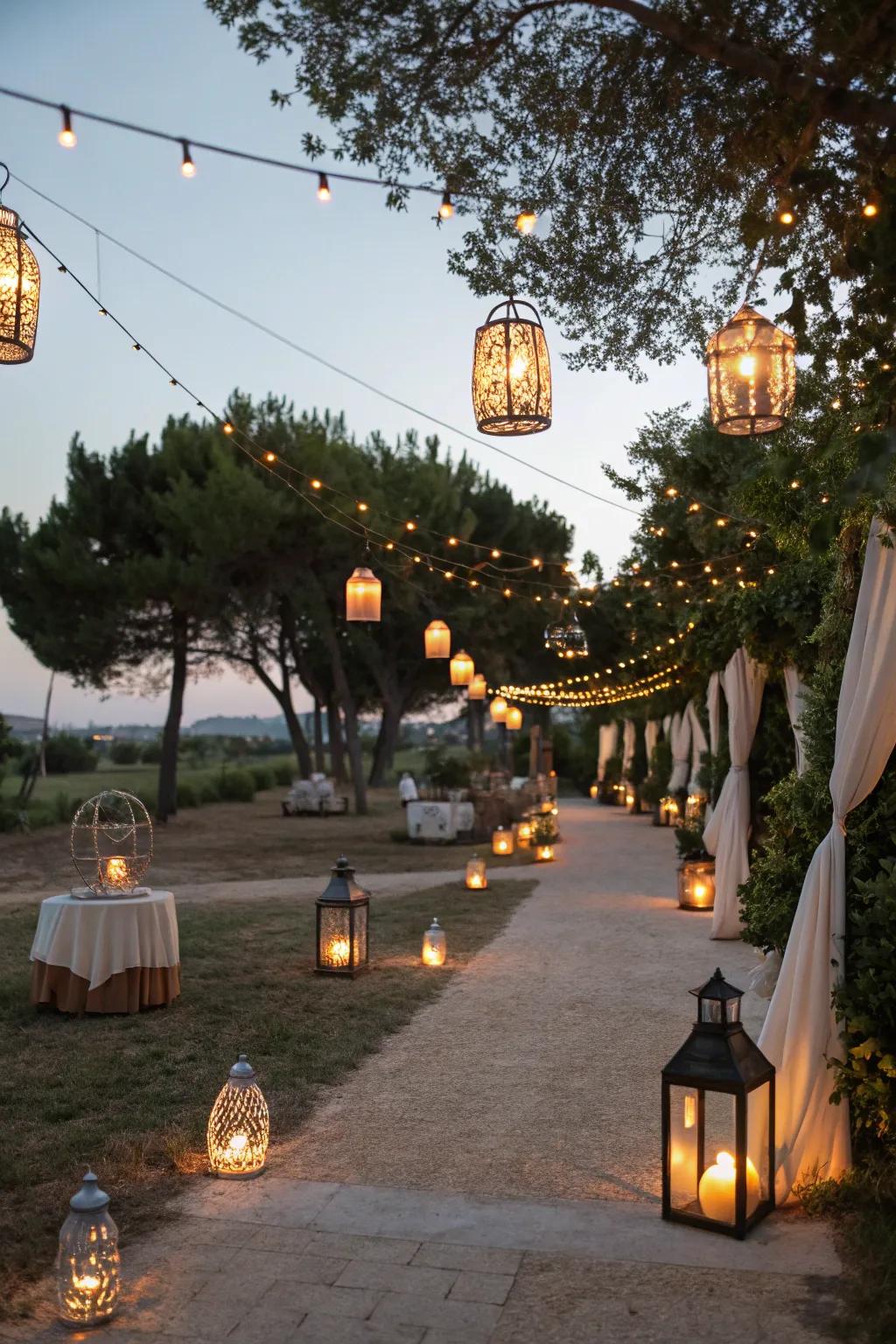 Create magic outdoors with beautiful lamps.