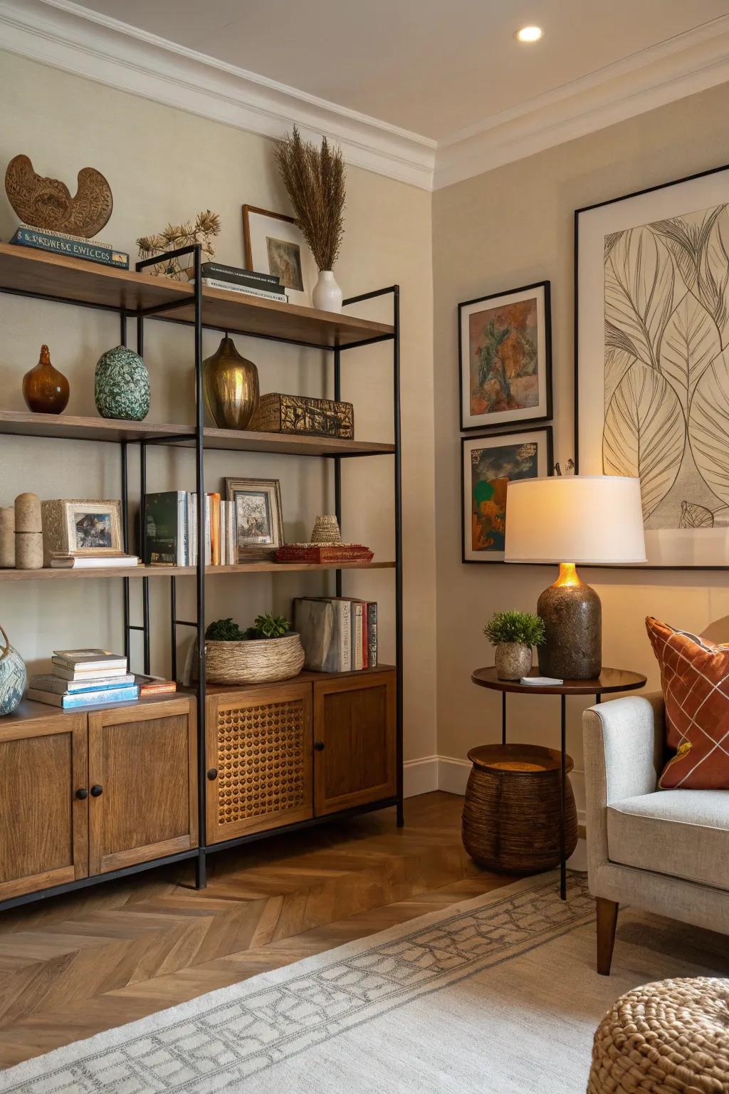 Curated collections inject personality into your living space.