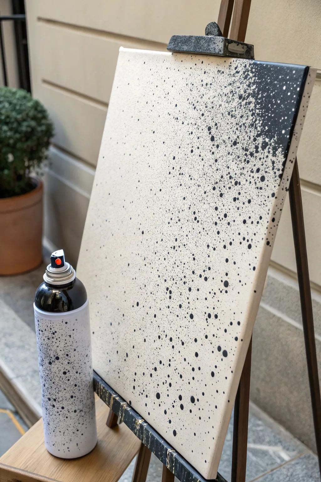 Infuse spontaneity into your art through a spray bottle approach. <strong><em>Spontaneity unleashed!</em></strong>” loading=”lazy” class=”pimg”>
	</picture><figcaption>Infuse spontaneity into your art through a spray bottle approach. <strong><em>Spontaneity unleashed!</em></strong></figcaption></figure>
<p>Fill a spray bottle with diluted paint and spritz onto your canvas for a speckled, ethereal impression. It’s a spirited means to infuse a hint of spontaneity into your art. <strong><em>Spritz with spontaneity!</em></strong></p>
<h3>Possibly handy products:</h3>
<ul class=