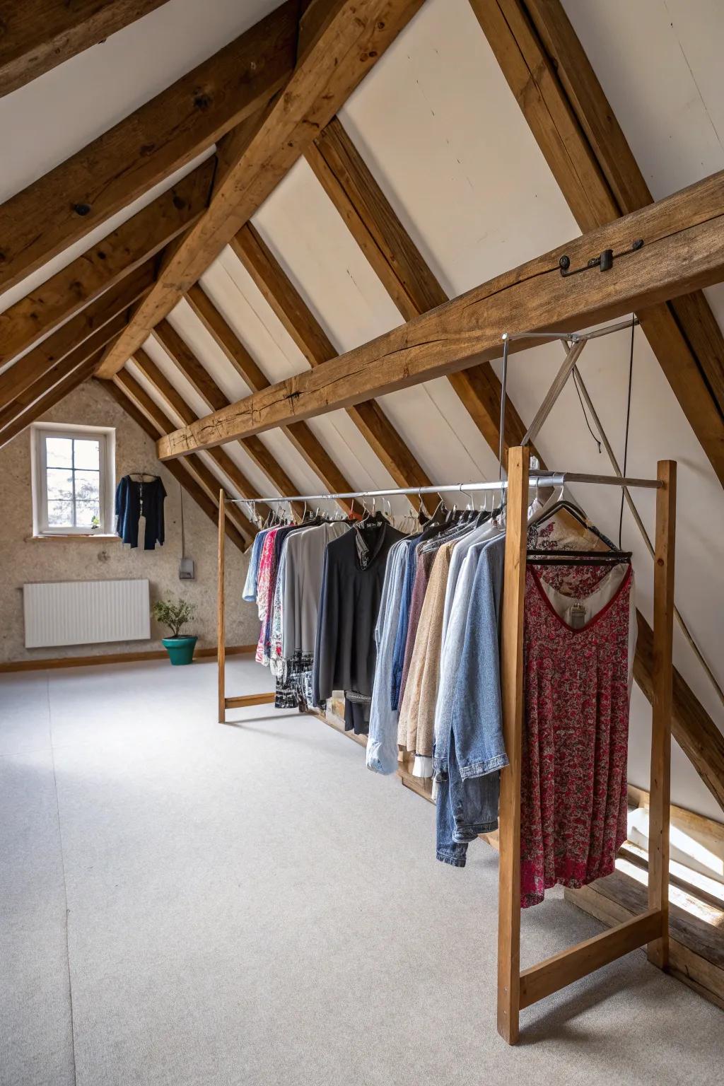 Extension supports furnish flexible and adaptable hanging storage.