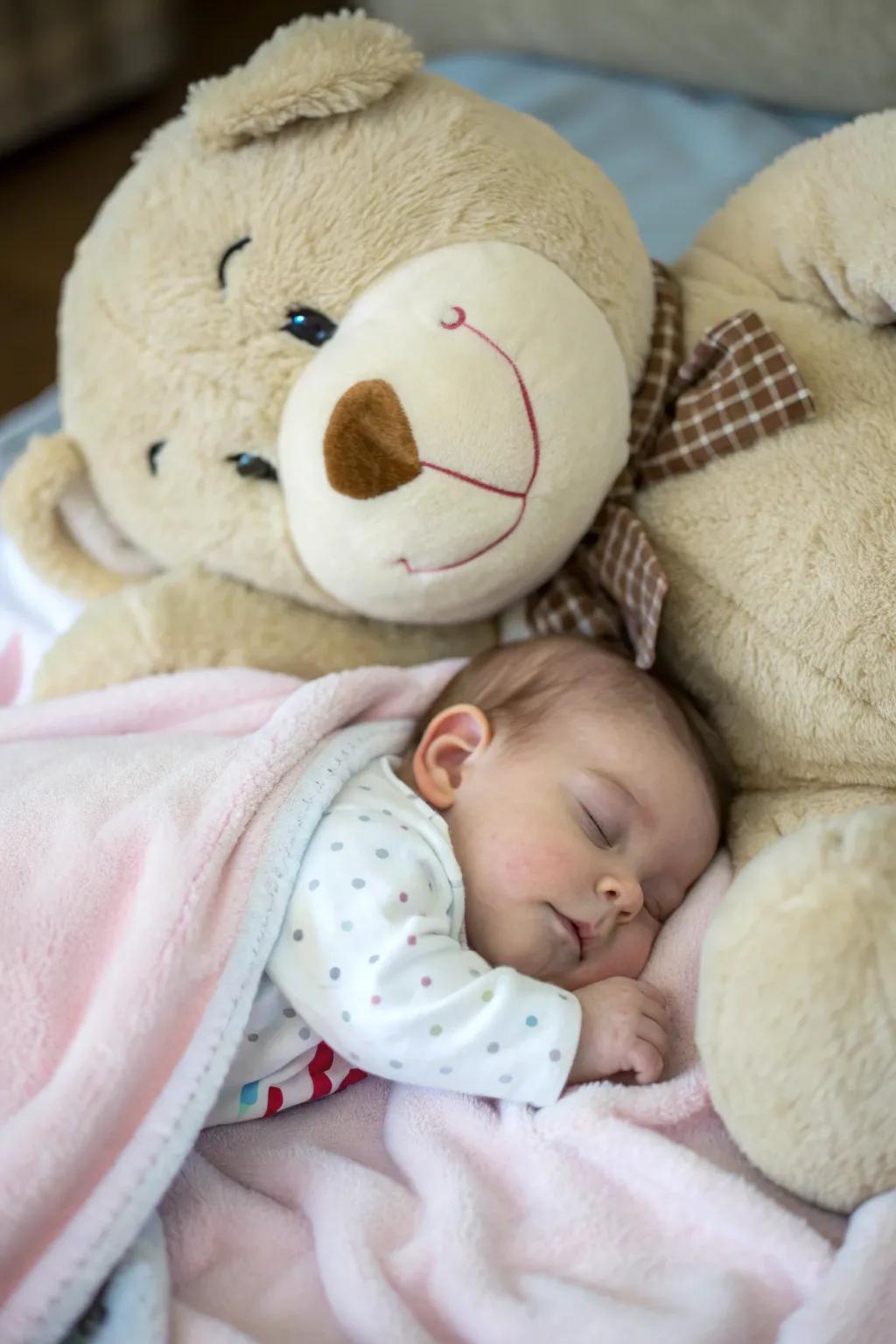 Plush companions furnish a consistent and adorable element.