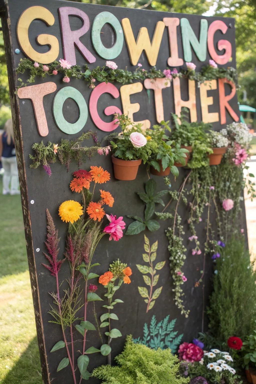 A garden-inspired design to represent growth.