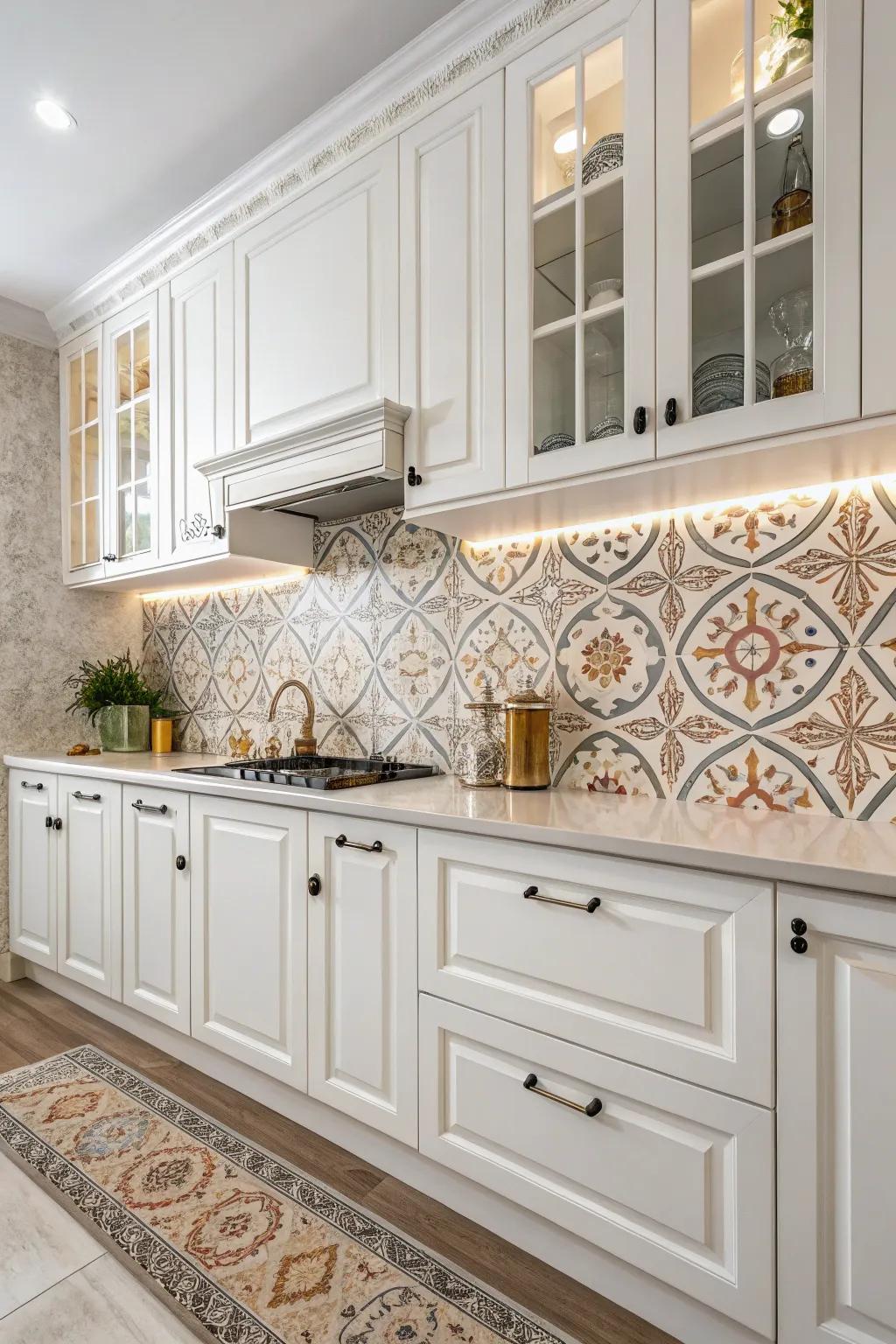 Patterned ceramic tiles offer charm and artfulness