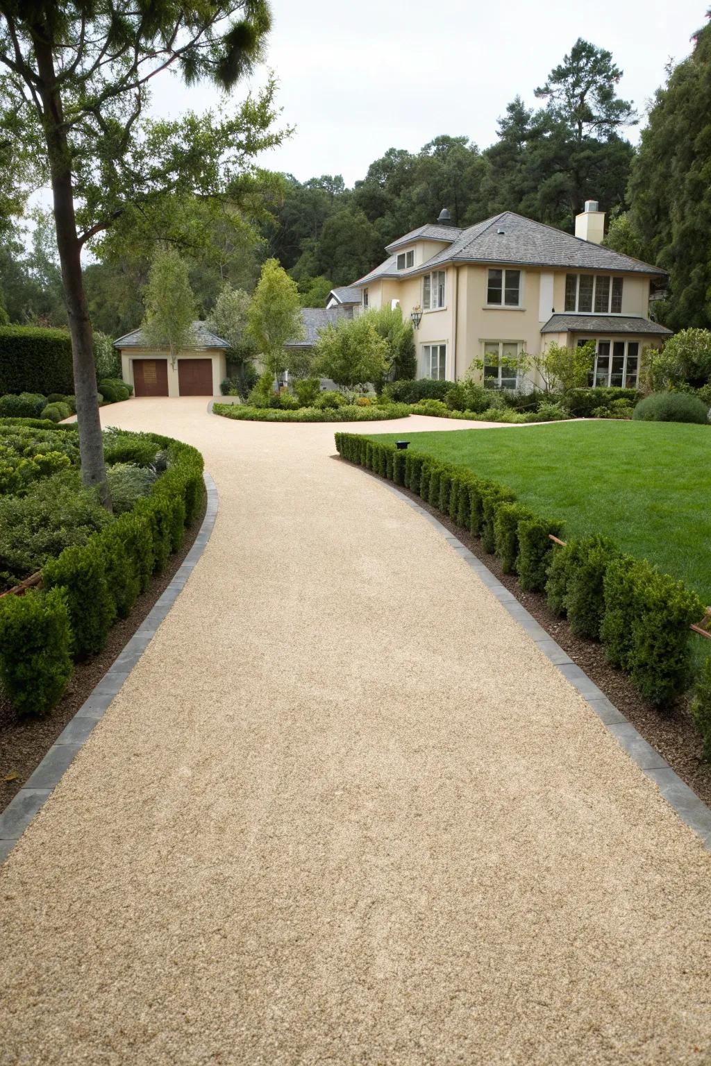 Enhance your curb appeal with a durable and eco-friendly crushed rock driveway.