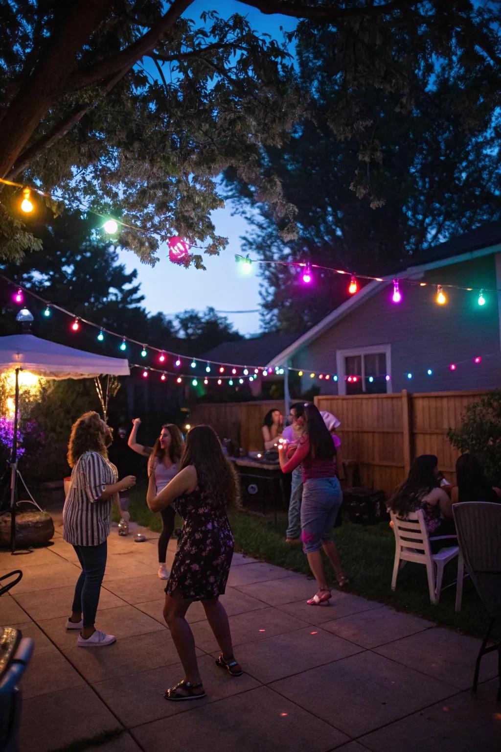 Music-synced illumination turns your backyard into a dance floor.