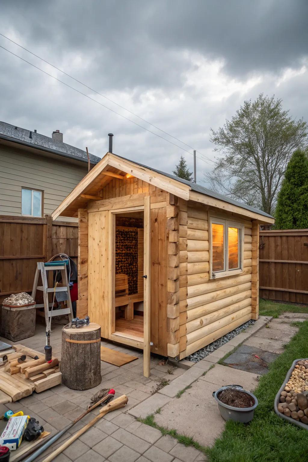 A DIY sauna project for creative builders.