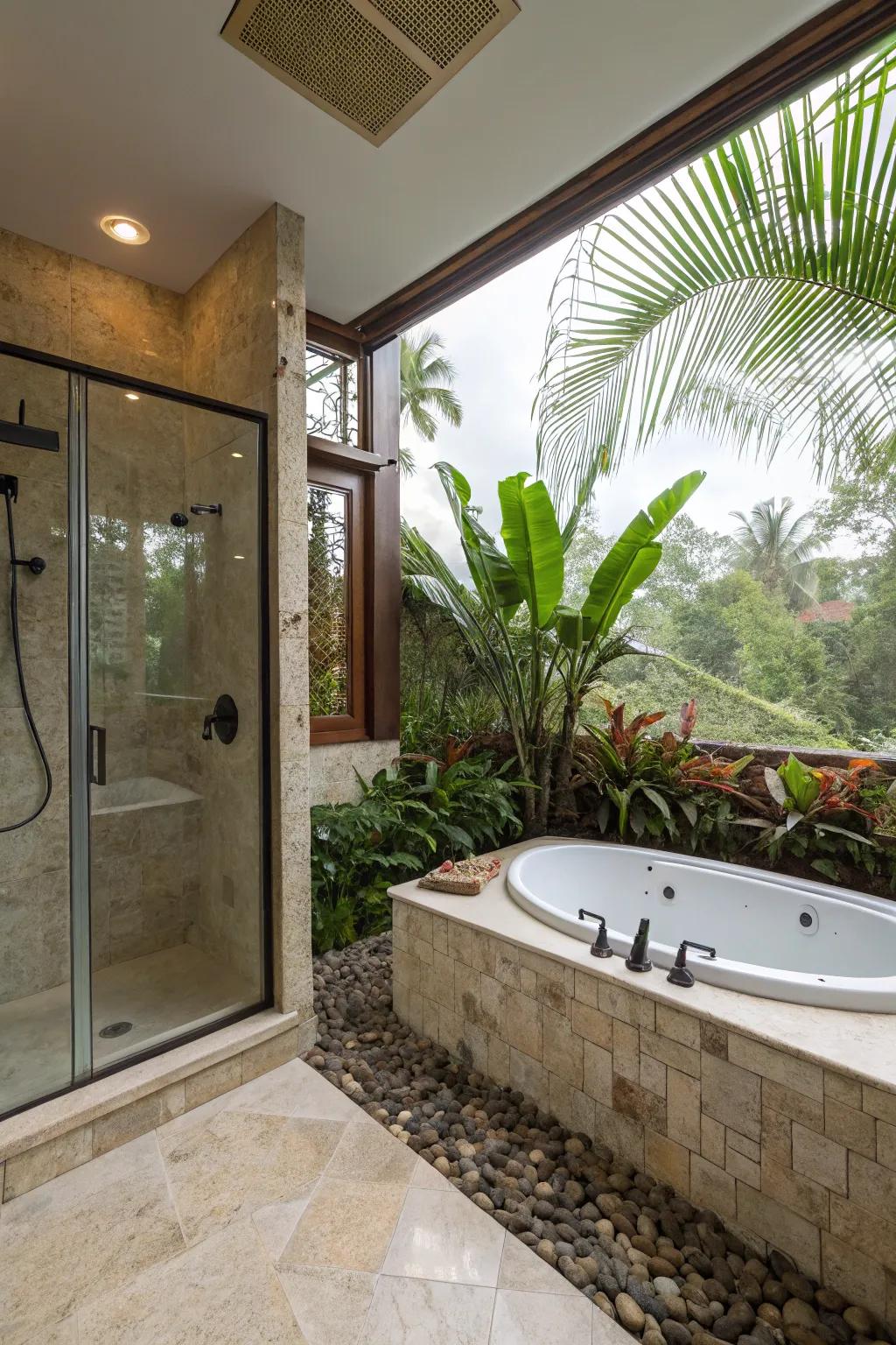 Opulent features transform the bathroom into a spa retreat.