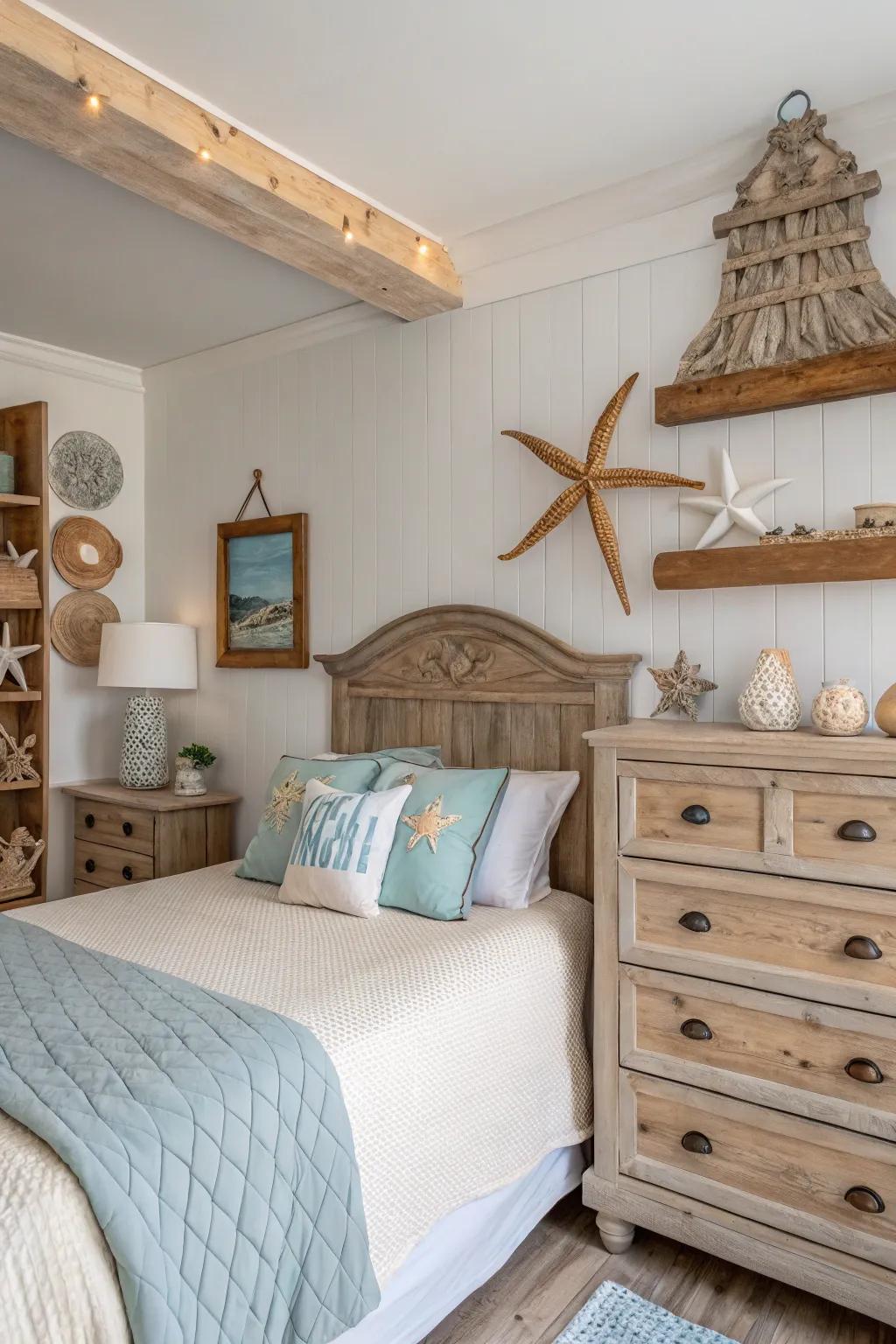 Shells add a coastal accent to your decor.