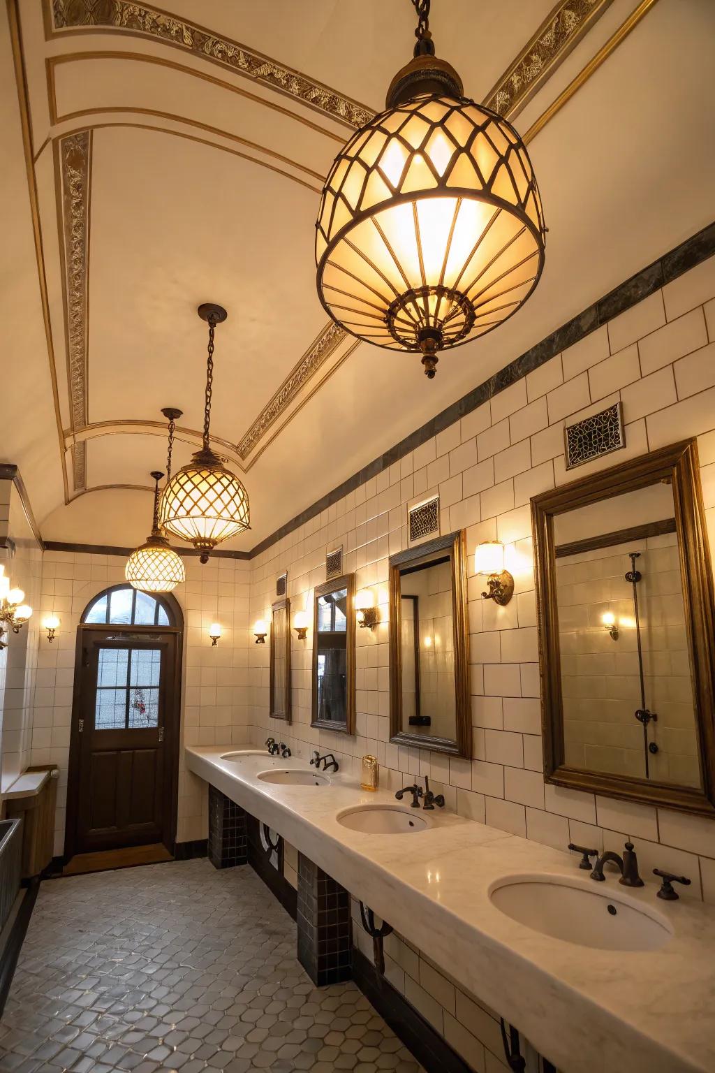 Vintage lamps bring nostalgia and warmth to the room.