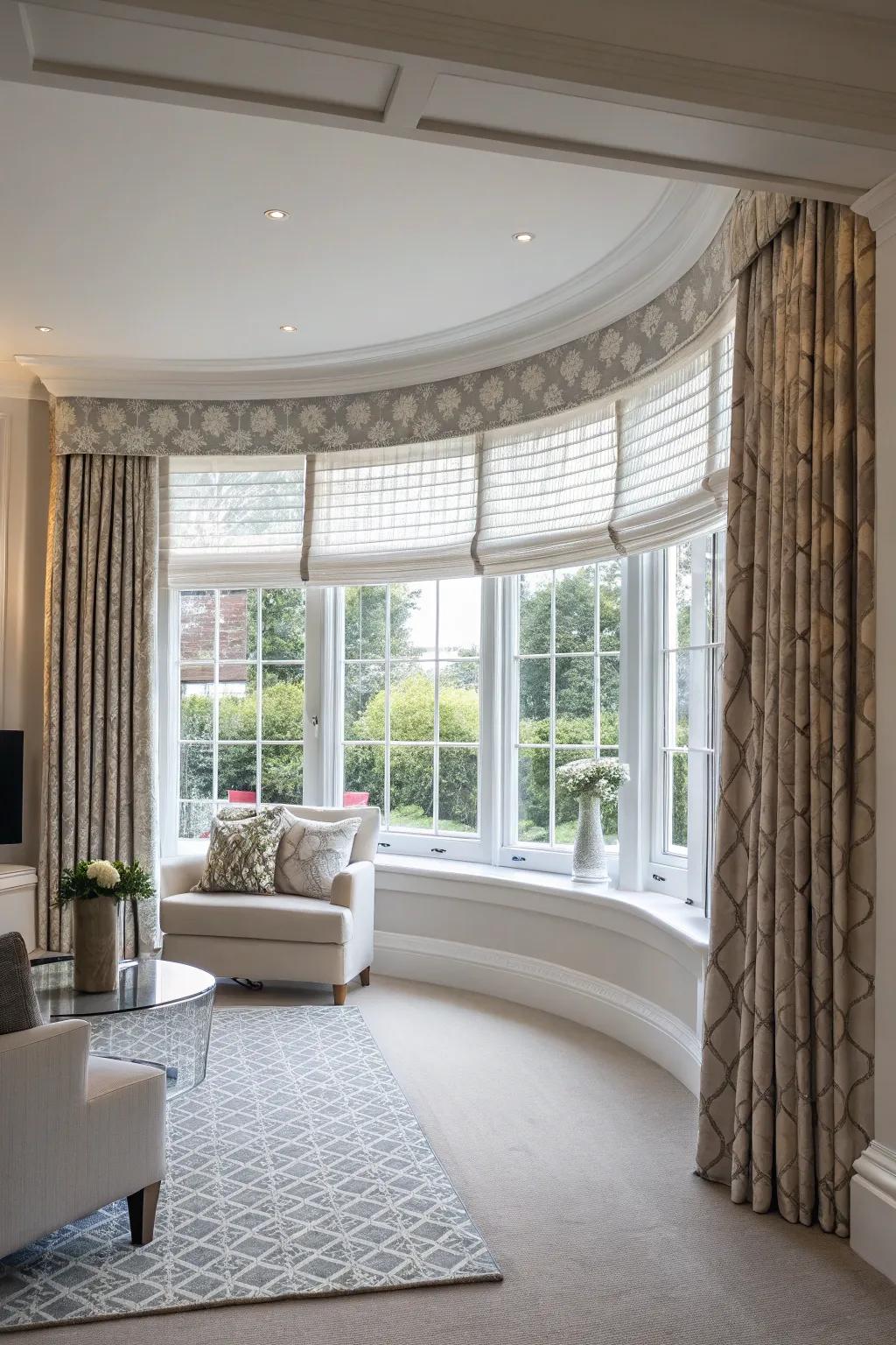 Ringed toppers provide a modern touch.