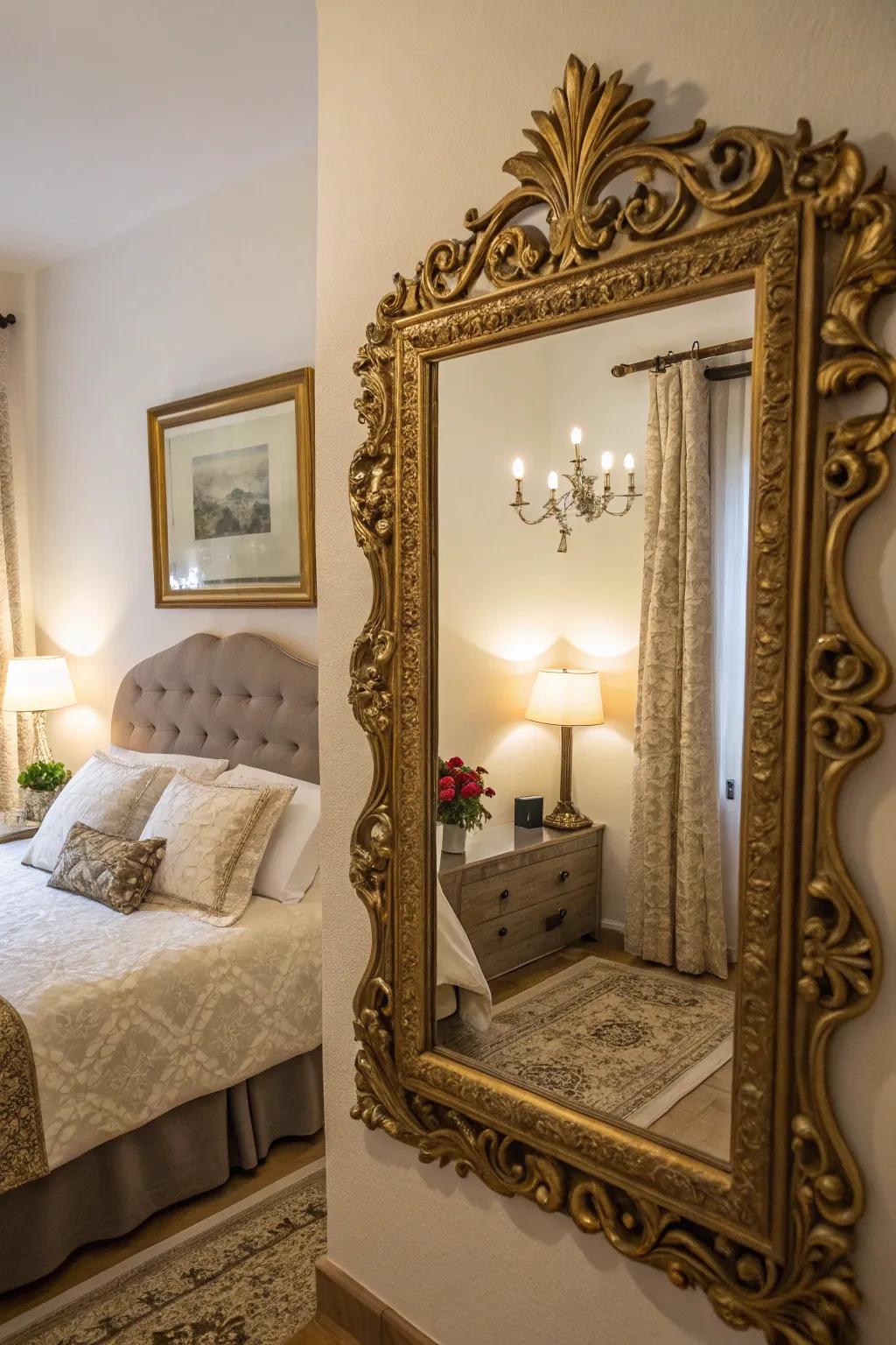 Mirrors as artistry promote light and beauty.