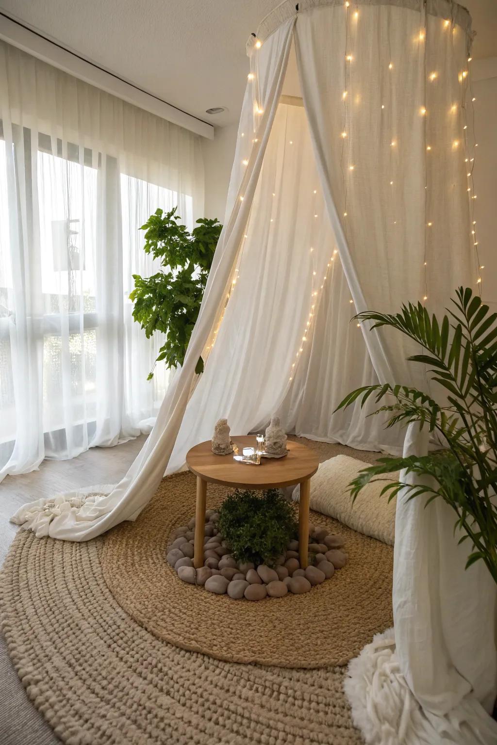 Transform your bedroom into a serene sanctuary with nature's touch. #BedroomFort #ScandiBoho