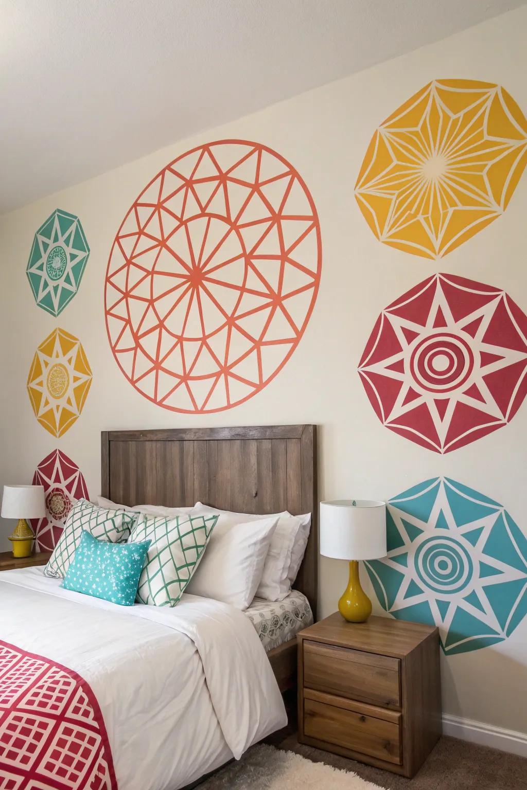Plastic wall decals offer stylish and temporary design options for bedroom walls.