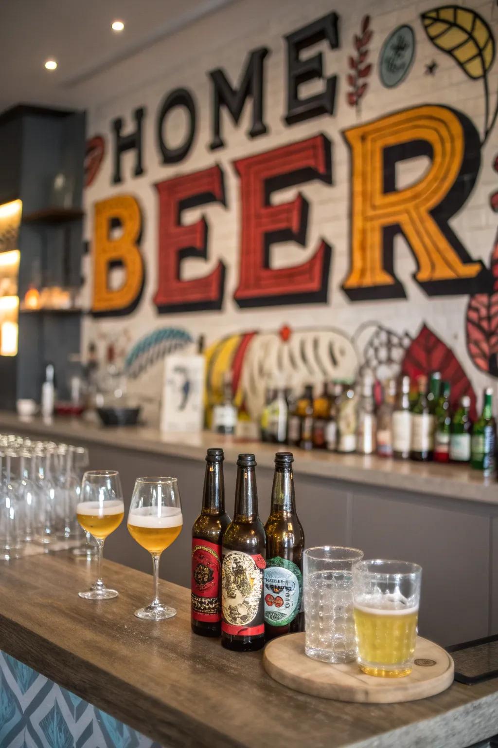 Brew typography art makes a bold statement.