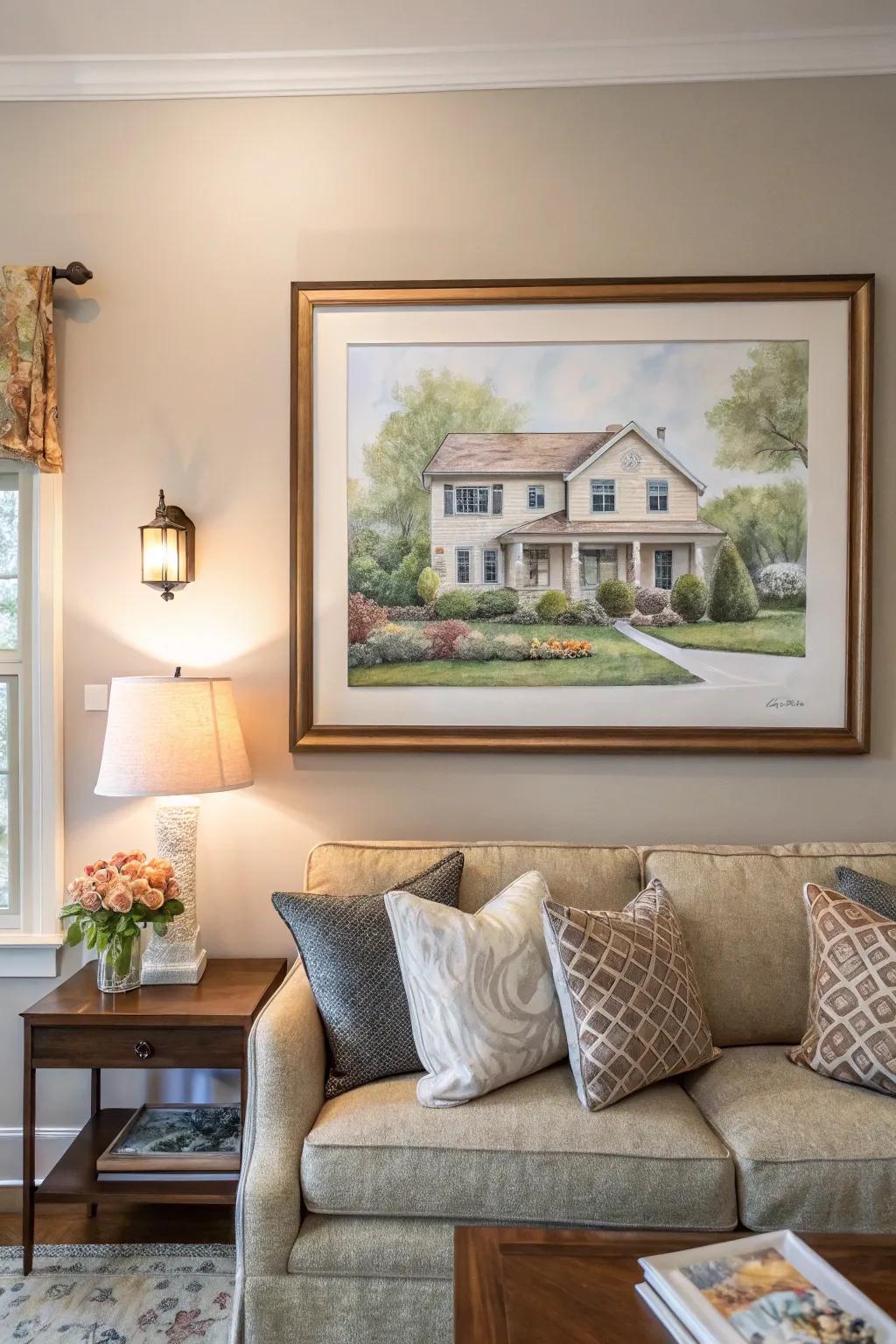 A customized residence representation is a meaningful and personal present.