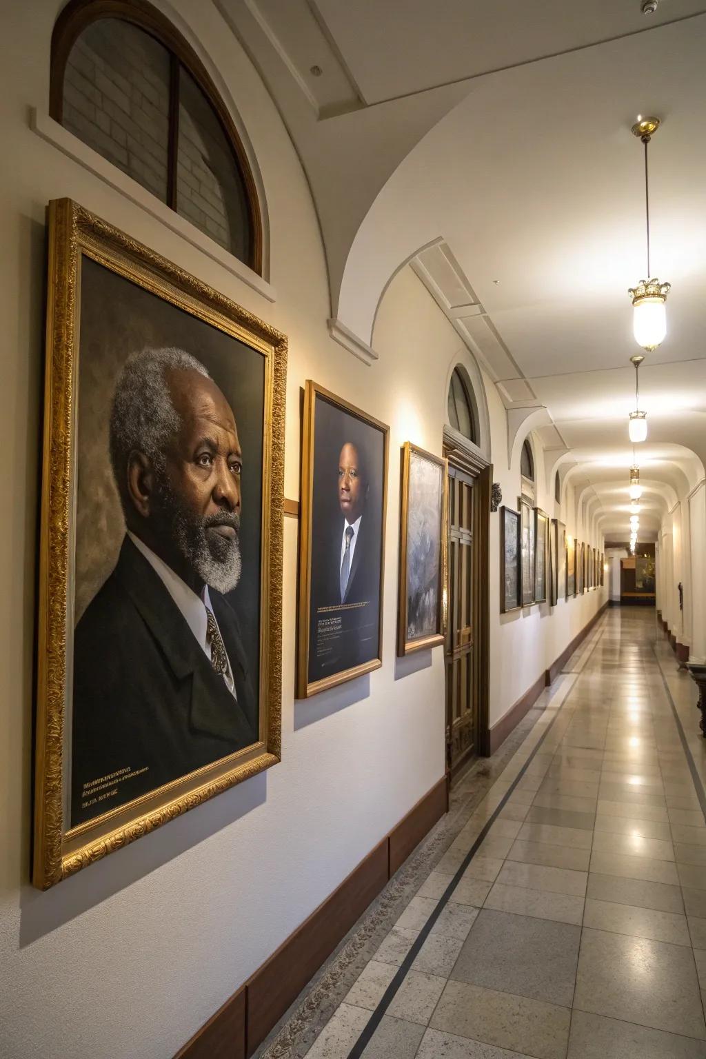 Every day, portraits of pioneers serve as reminders of greatness.