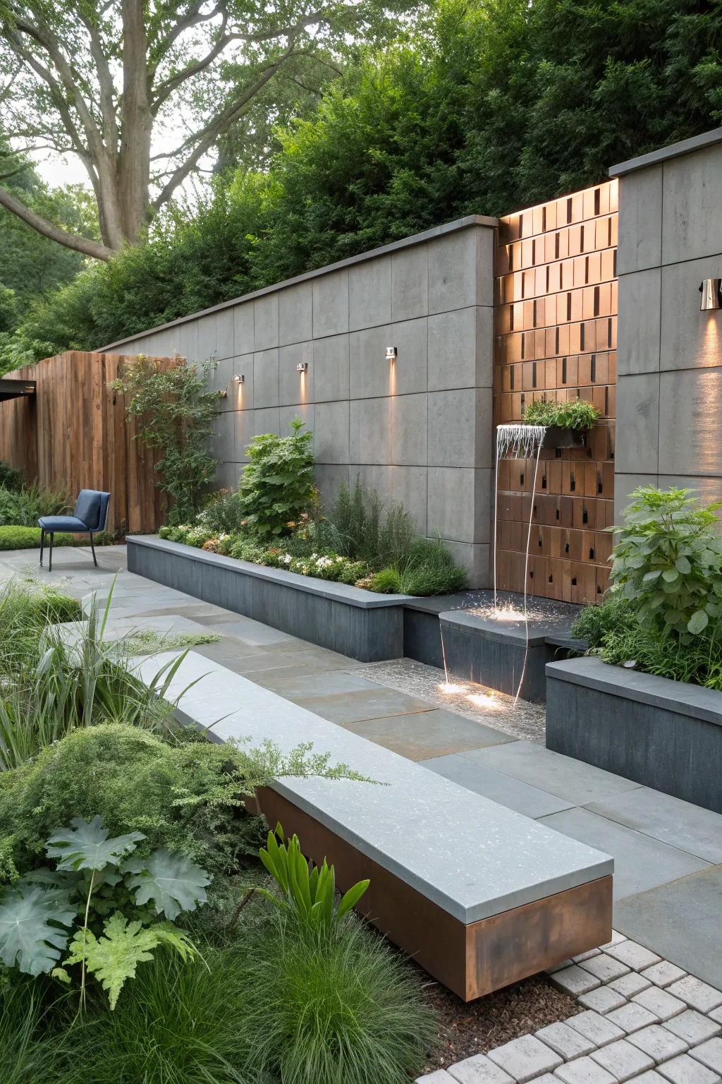 Add a modern touch with polished metal effects.