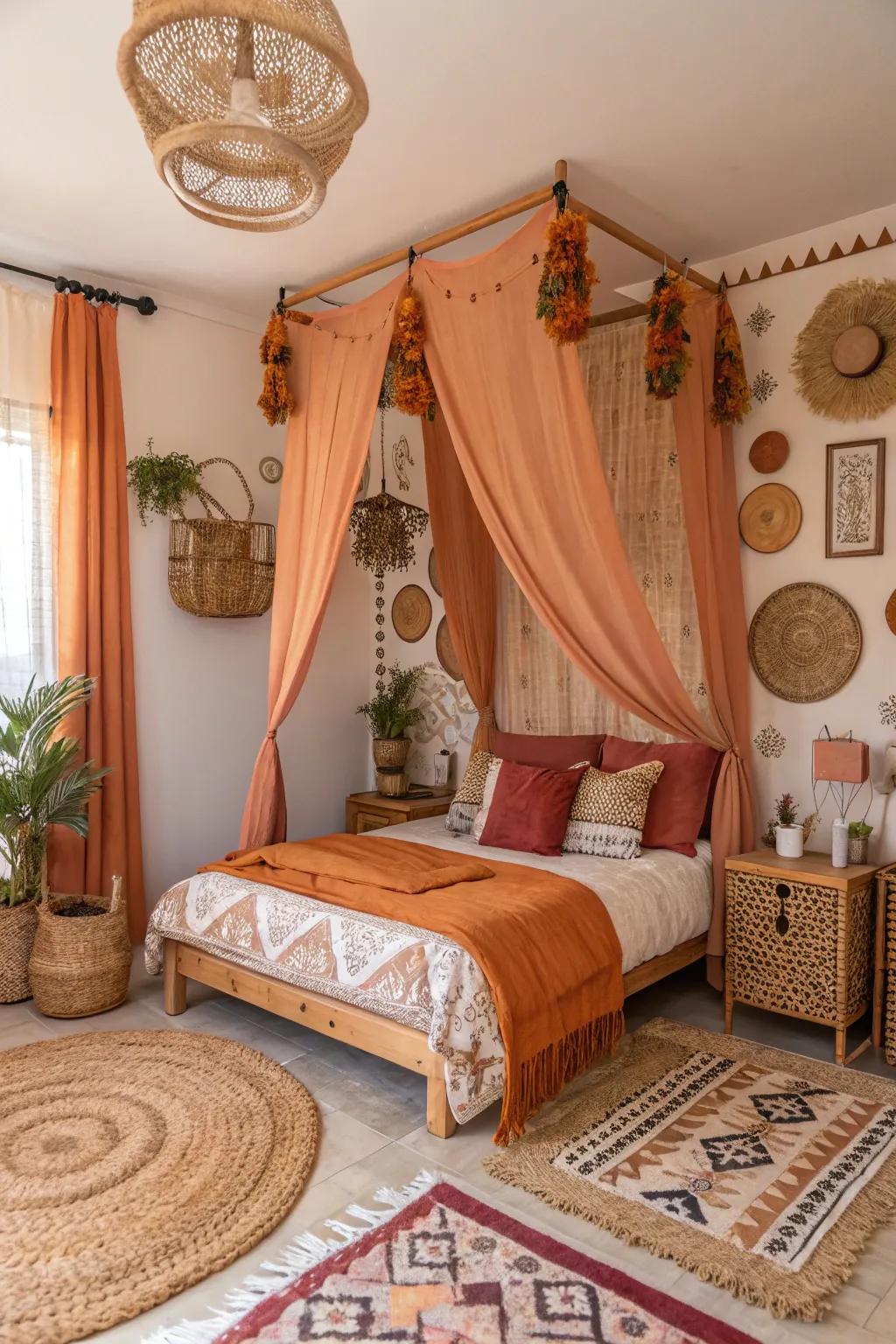 Bohemian shade crafting a whimsical sensation.