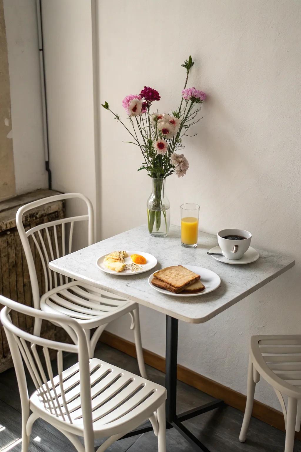 A minimalist design creates a peaceful and uncluttered nook.