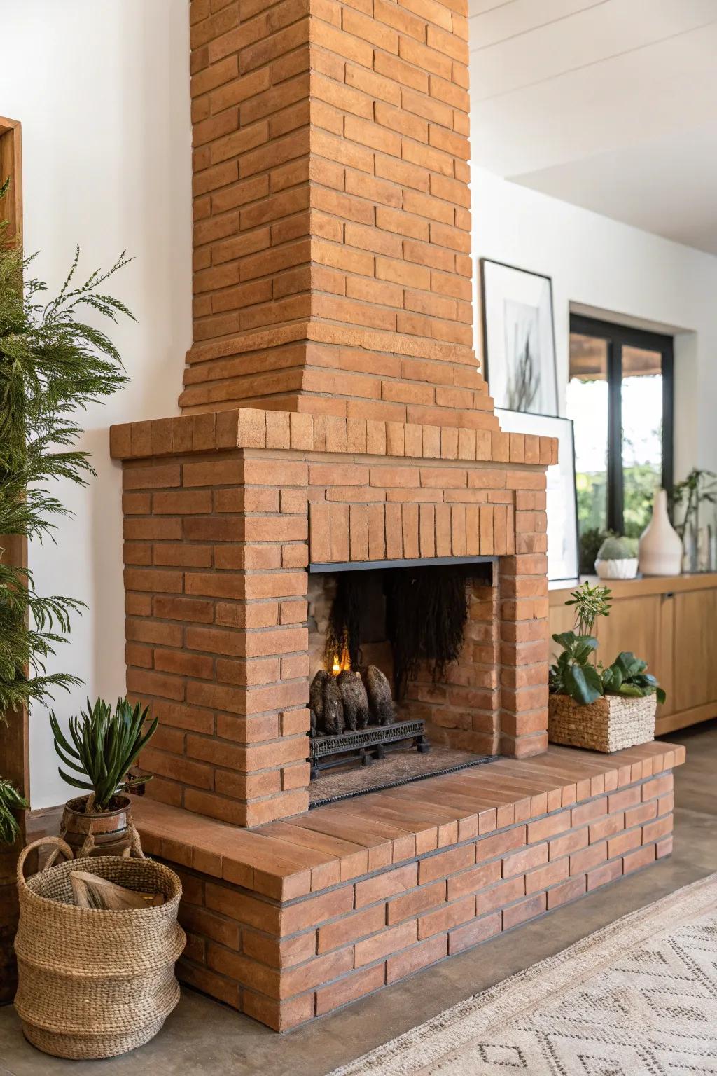 Using Roman clay delivers a contemporary, sleek finish to your fireplace.