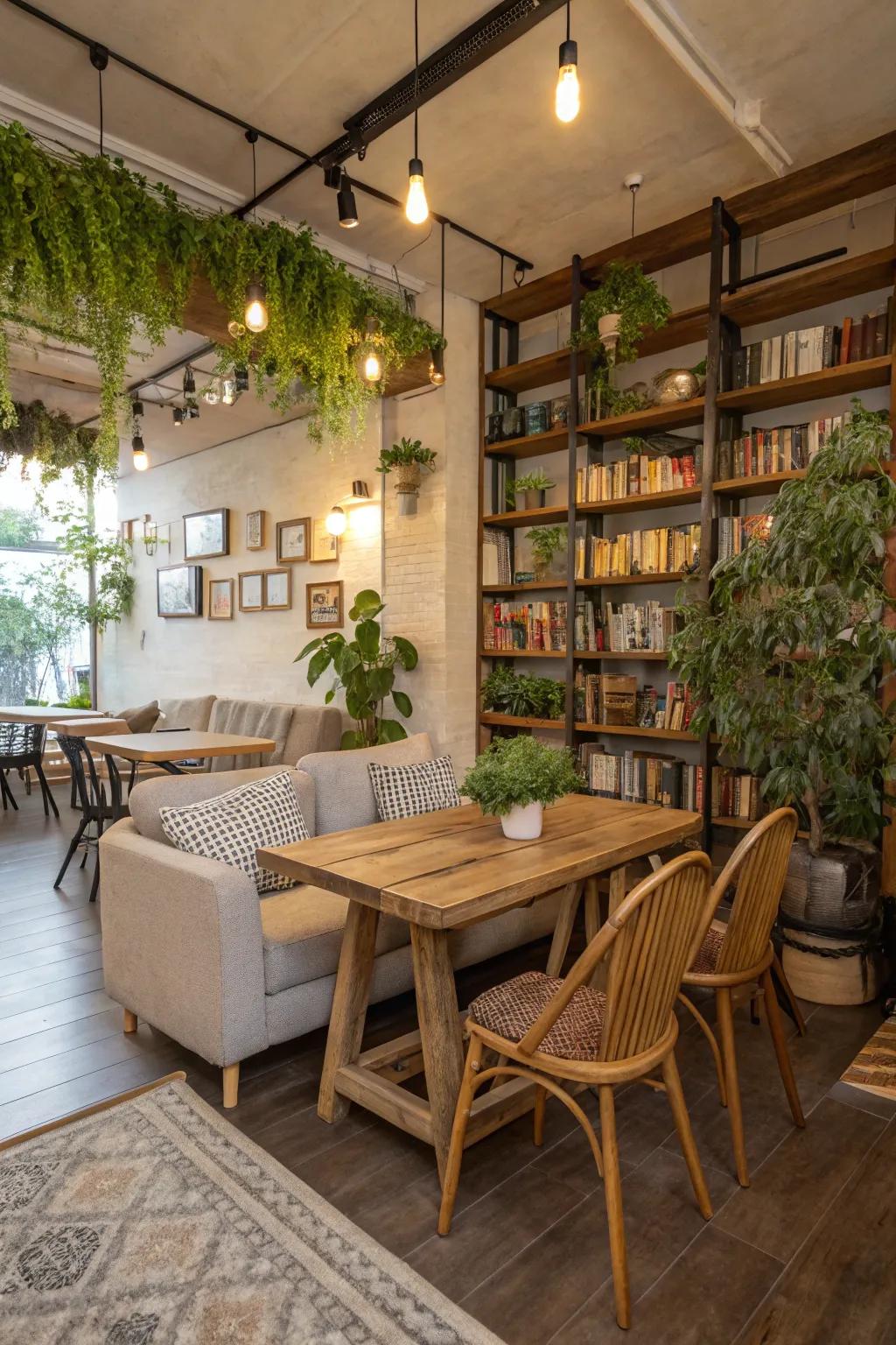 Sustainable materials deliver flair and ecological consciousness in your home cafe.