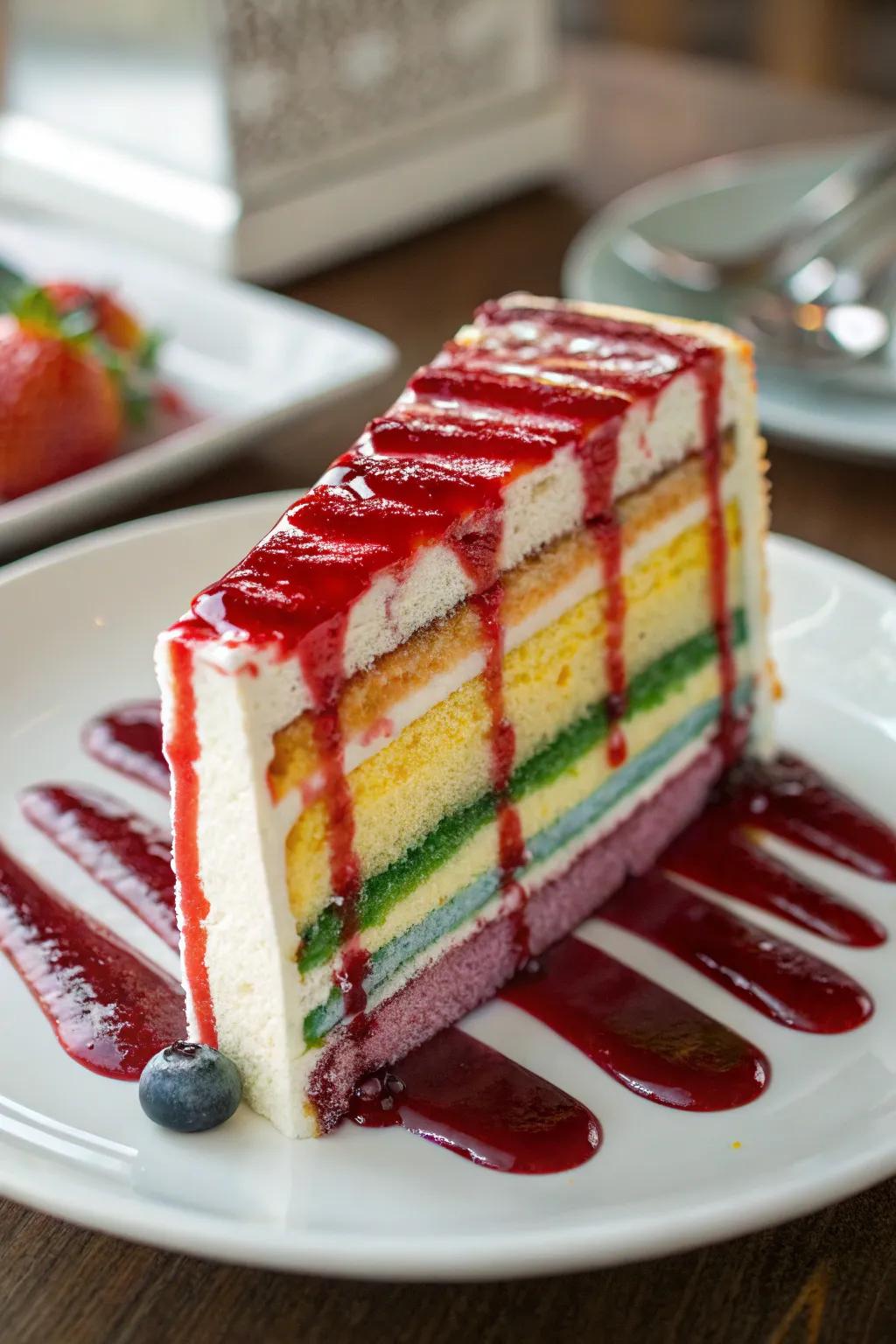 Sauces give your cake a nice base.