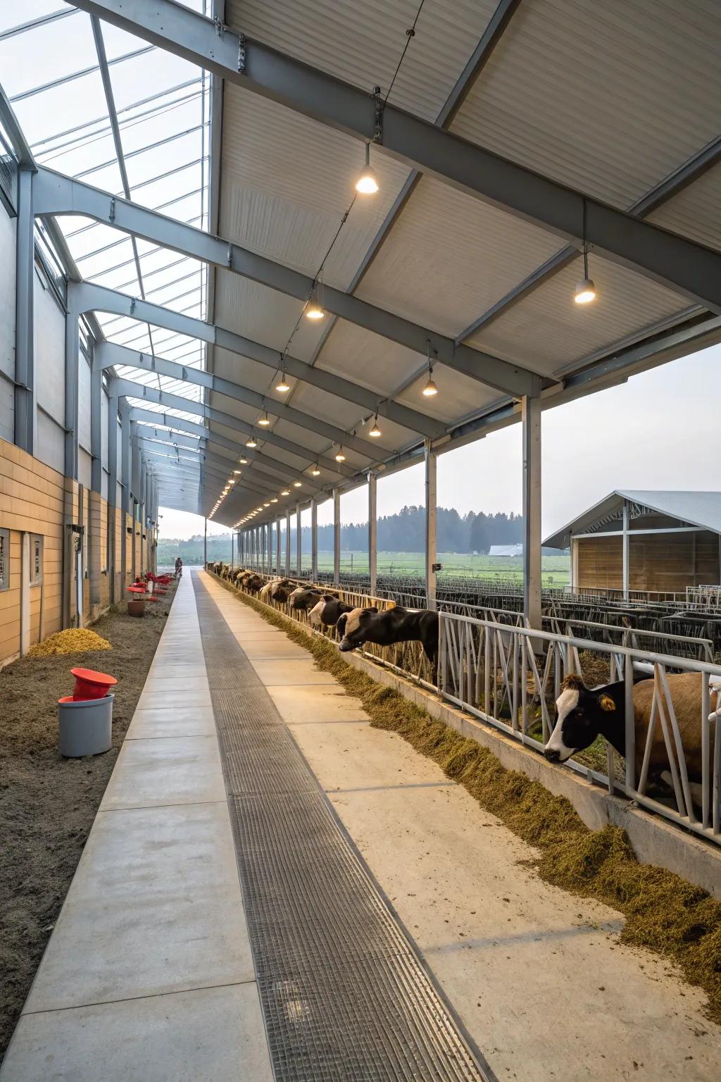 An efficient workflow design for uncomplicated barn handling.
