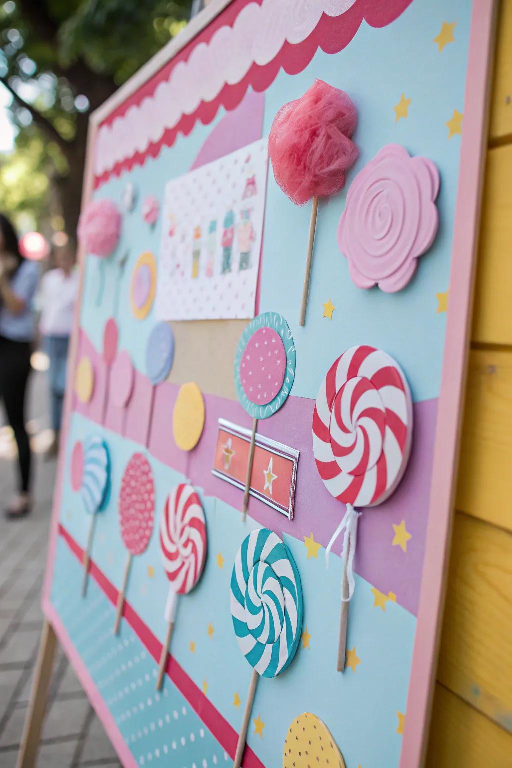 Sugary delights adorn the board, stirring up the delightful fragrances of a fair.