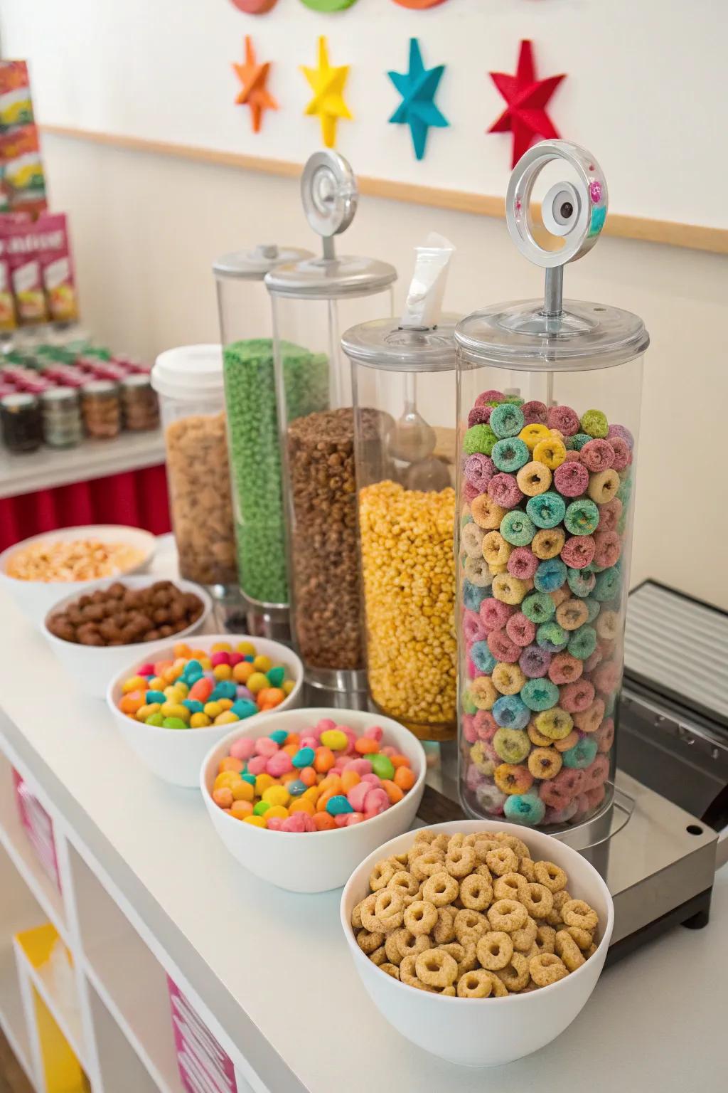 Interactive cereal art adds a wow factor.