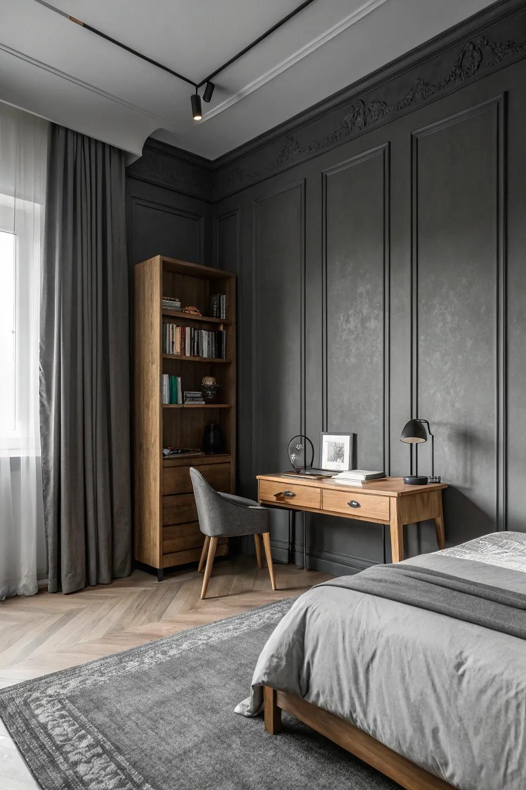 A monochrome palette keeps the design elegant and fashionable.