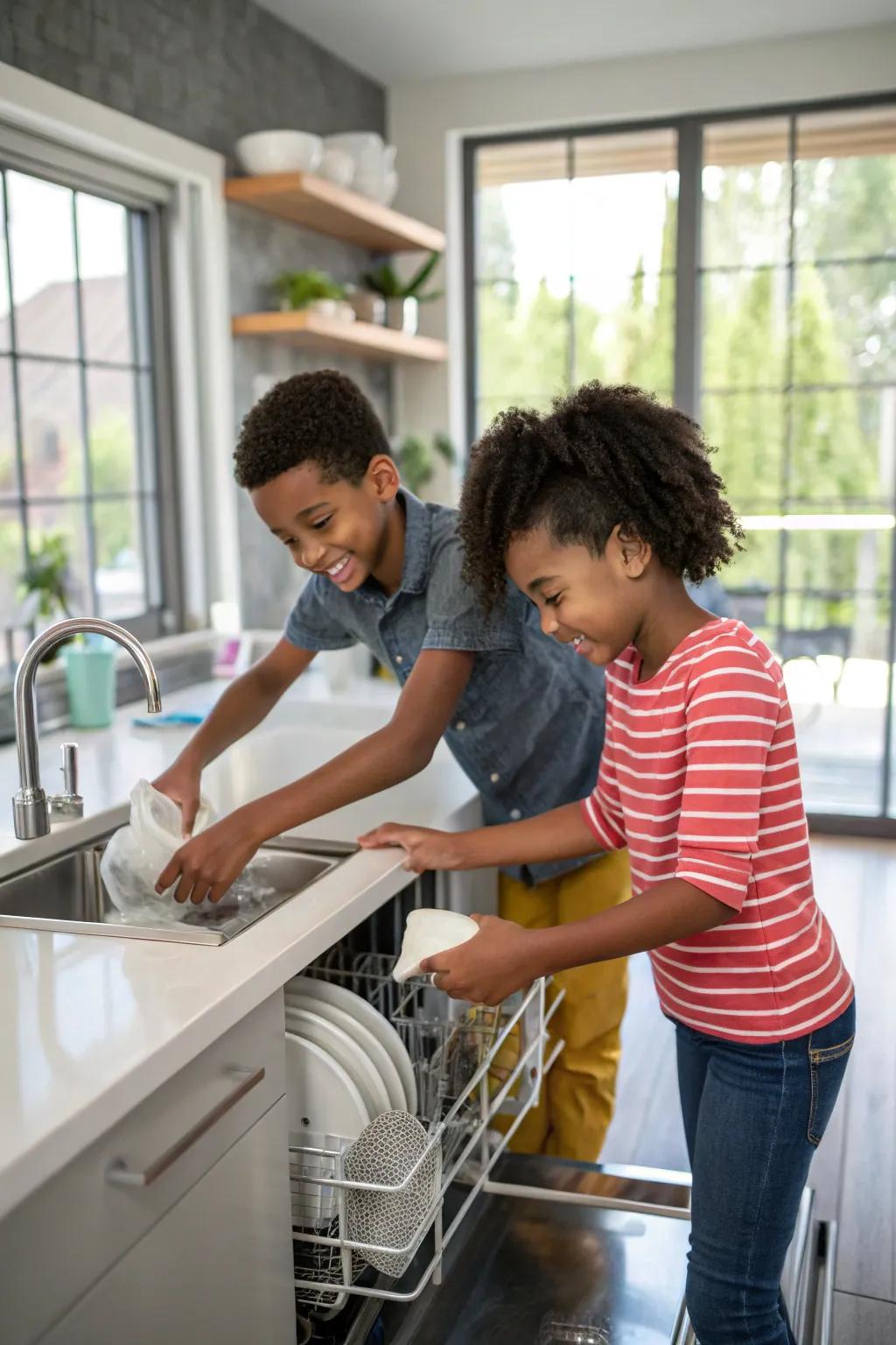 Promote teamwork through dishwashing system responsibilities.