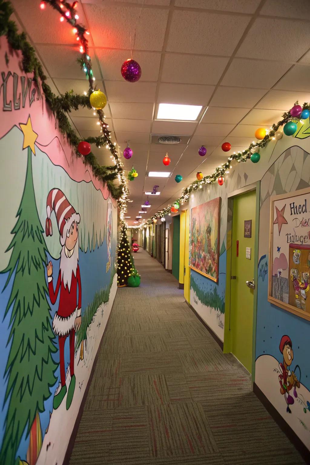 Permit the whimsical realm of Whoville to convey joy to your hallway.