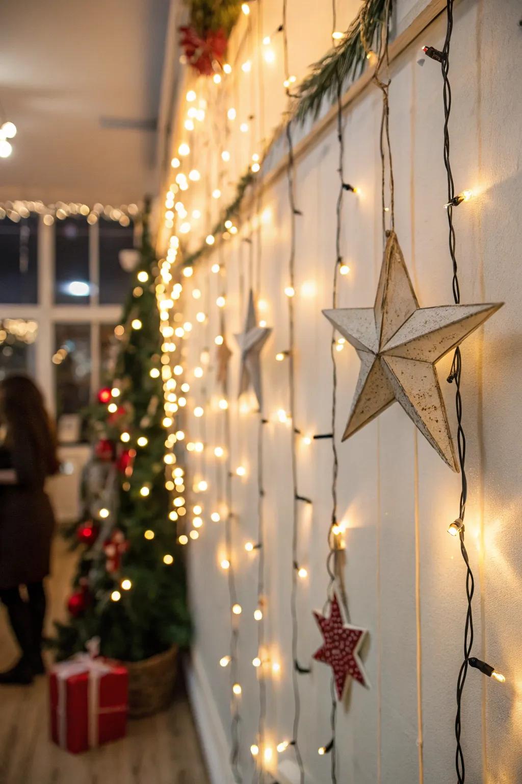 A dazzling starry night effect brings the night sky indoors.